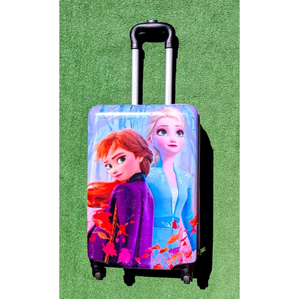 Anna &Elsa Frozen Hard-Side 20”Spinner Luggage Lightweight Carry-On Suitcase GUC